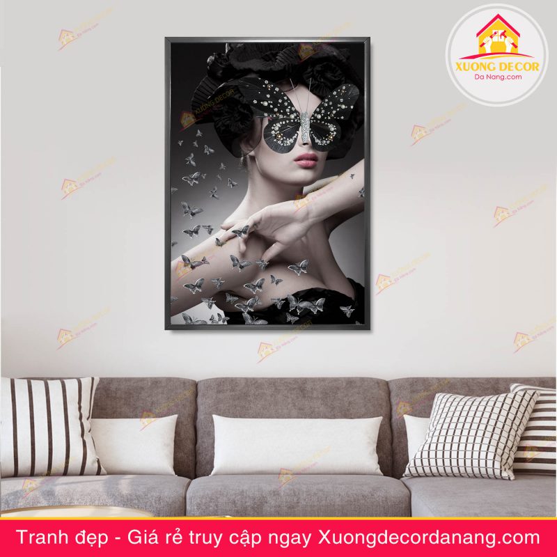 tranh cô gái, tranh treo tường cô gái đánh đànthiếu nữ và hoa, tranh treo tường cô gái và hoa