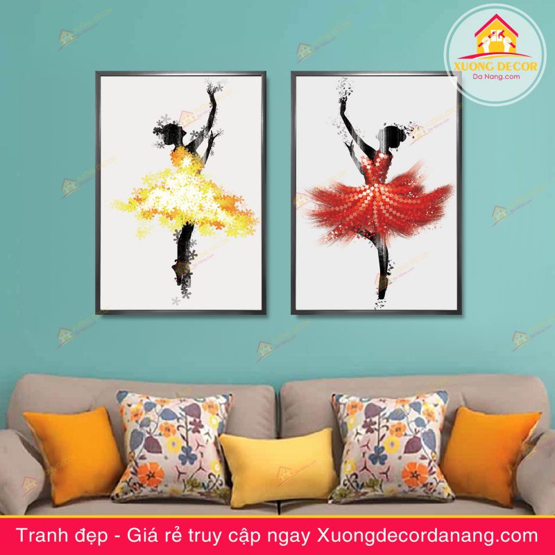 tranh cô gái, tranh treo tường cô gái đánh đàn, thiếu nữ và hoa, tranh treo tường cô gái và hoa, tranh cô gái đang múa