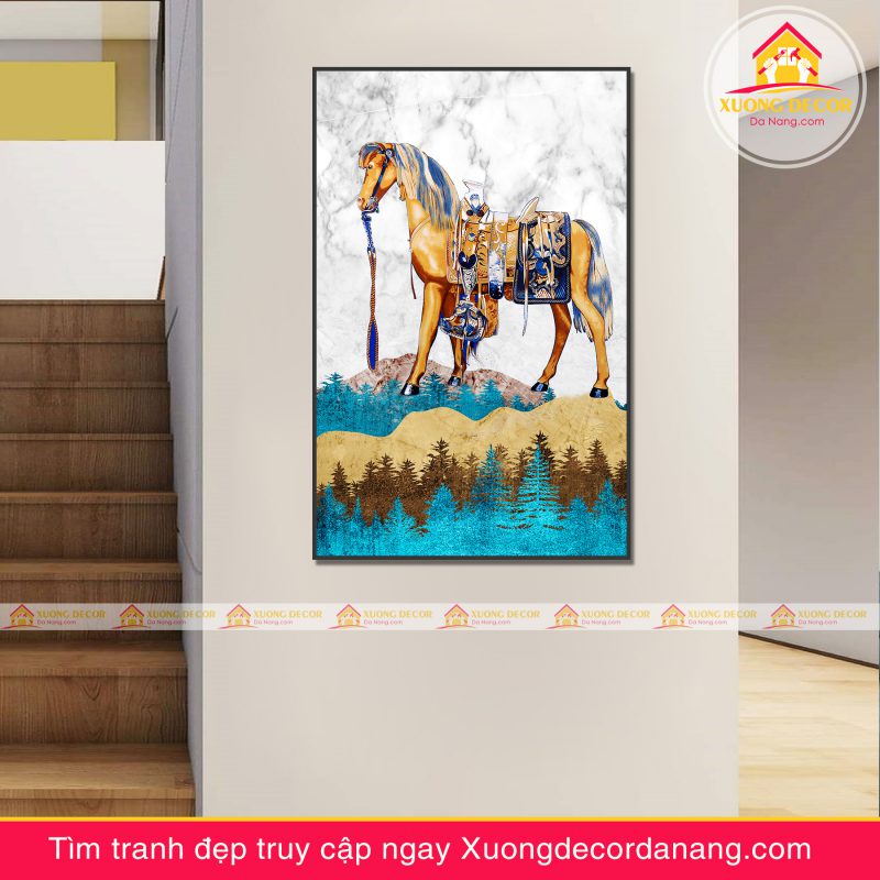 tranh treo tường mã đáo thành công, tranh độc mã tranh treo tường đà nẵng xuongdecordanang
