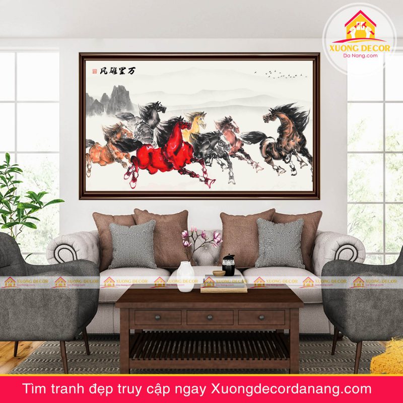 tranh treo tường mã đáo thành công, tranh độc mã tranh treo tường đà nẵng xuongdecordanang