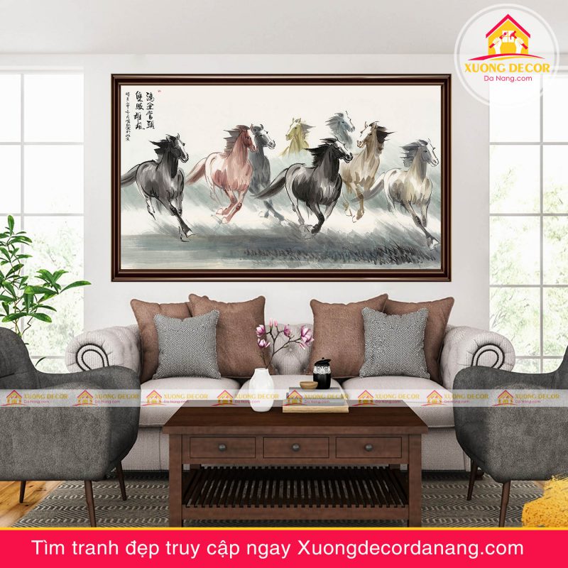tranh treo tường mã đáo thành công, tranh độc mã tranh treo tường đà nẵng xuongdecordanang