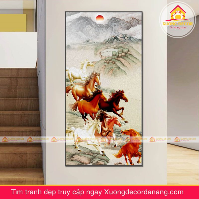 tranh treo tường mã đáo thành công, tranh độc mã tranh treo tường đà nẵng xuongdecordanang