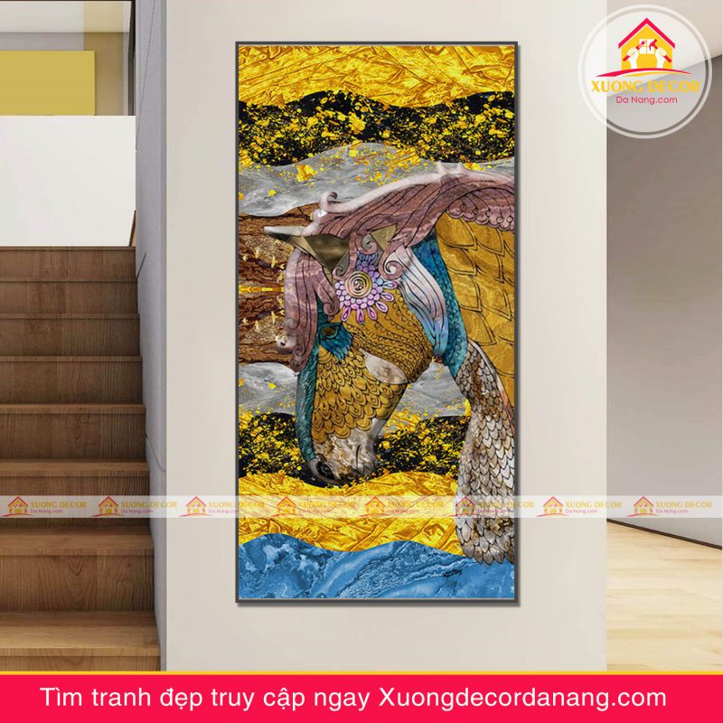 tranh treo tường mã đáo thành công, tranh độc mã tranh treo tường đà nẵng xuongdecordanang