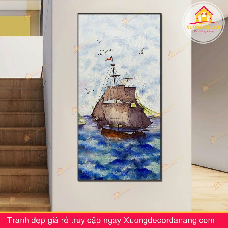 tranh-canvas-thuyen-buom-treo-tuong-phong-khach-van-phong-tai-da-nang-gia-re