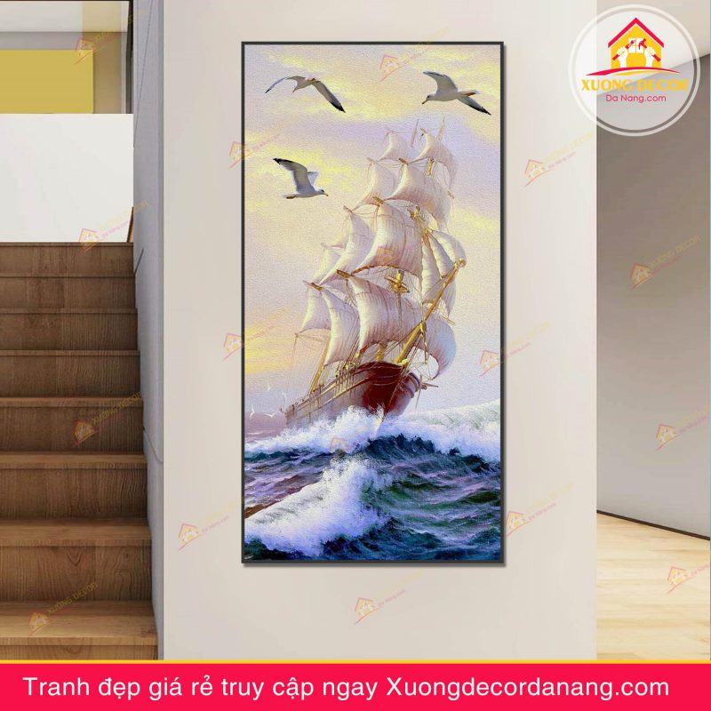 tranh-canvas-thuyen-buom-treo-tuong-phong-khach-van-phong-tai-da-nang-gia-re