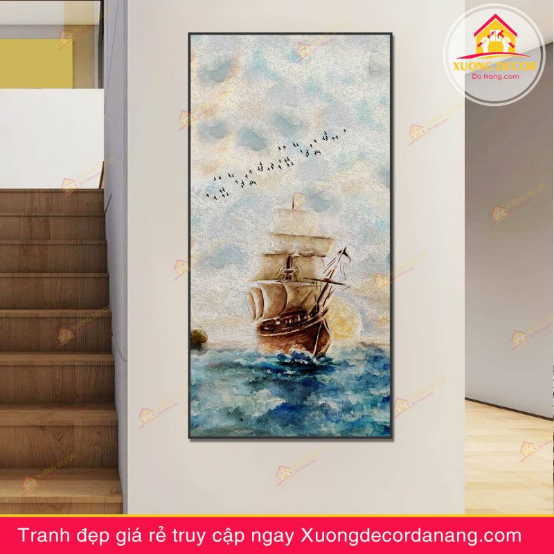 tranh-canvas-treo-tuong-thuan-buom-xuoi-gio-tranh-thuyen-buom-tranh-phong-canh-con-thuyen