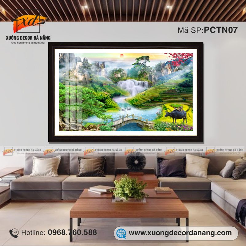 TRANH PHÒNG KHÁCH, TRANH PHONG CẢNH THÁC NƯỚC, TRANH PHONG THỦY