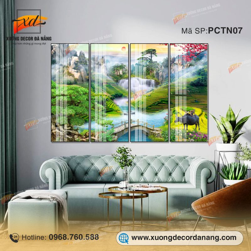 TRANH PHÒNG KHÁCH, TRANH PHONG CẢNH THÁC NƯỚC, TRANH PHONG THỦY