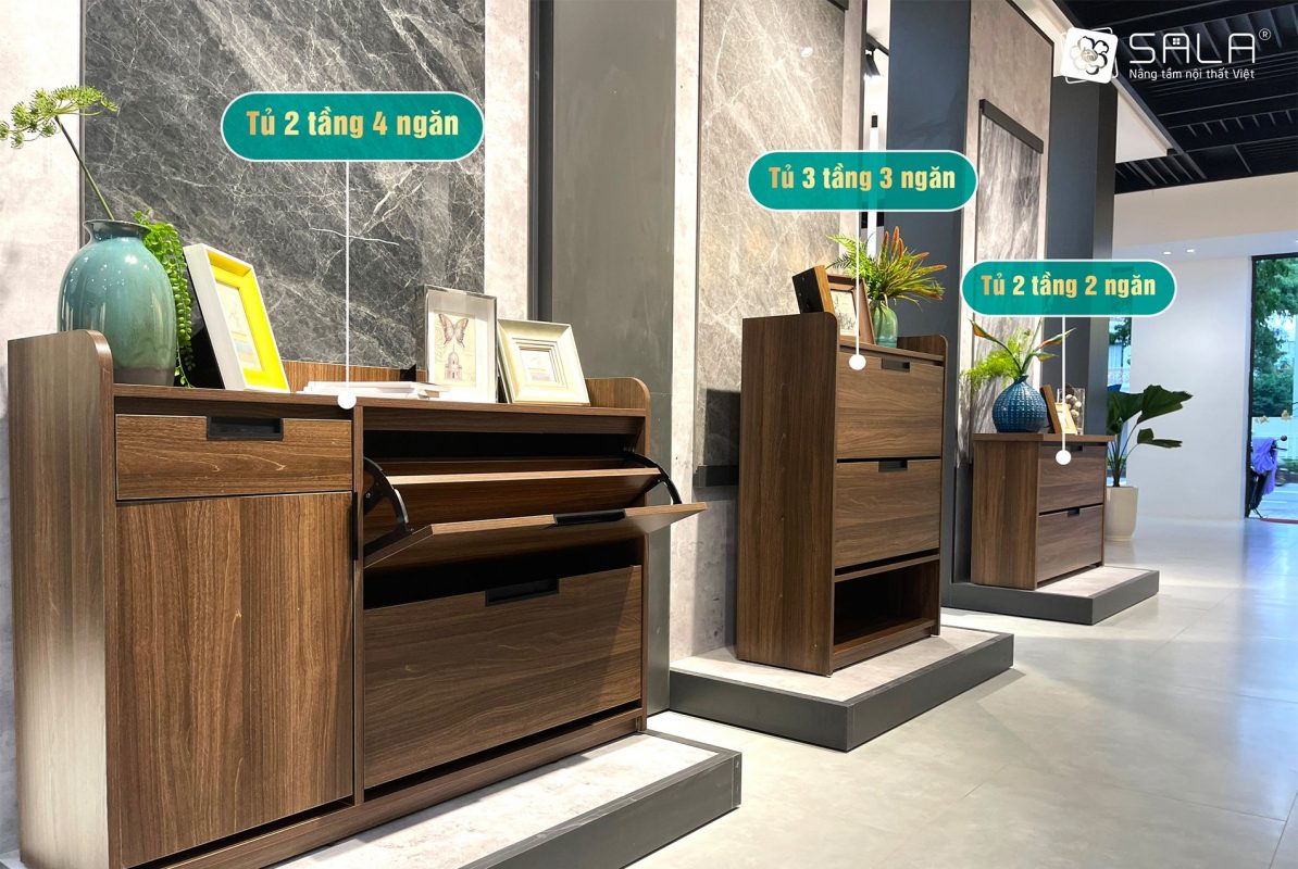 Tủ Giày Dép Gỗ MDF Lõi Xanh xưởng Nội thất Đà Nẵng
