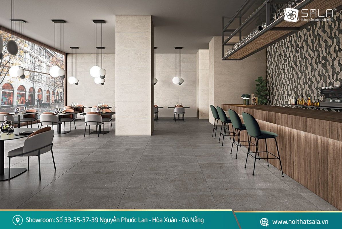 Gạch giả bê tông xu hướng gạch ốp lát mới nhất