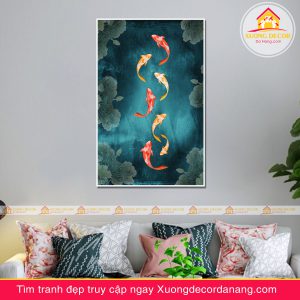 tranh cá koi cá chép tranhtreo tường đà nẵng xuongdecordanang