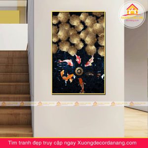 tranh cá koi cá chép tranhtreo tường đà nẵng xuongdecordanang