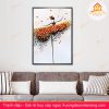 tranh cô gái, tranh treo tường cô gái đánh đànthiếu nữ và hoa, tranh treo tường cô gái và hoa