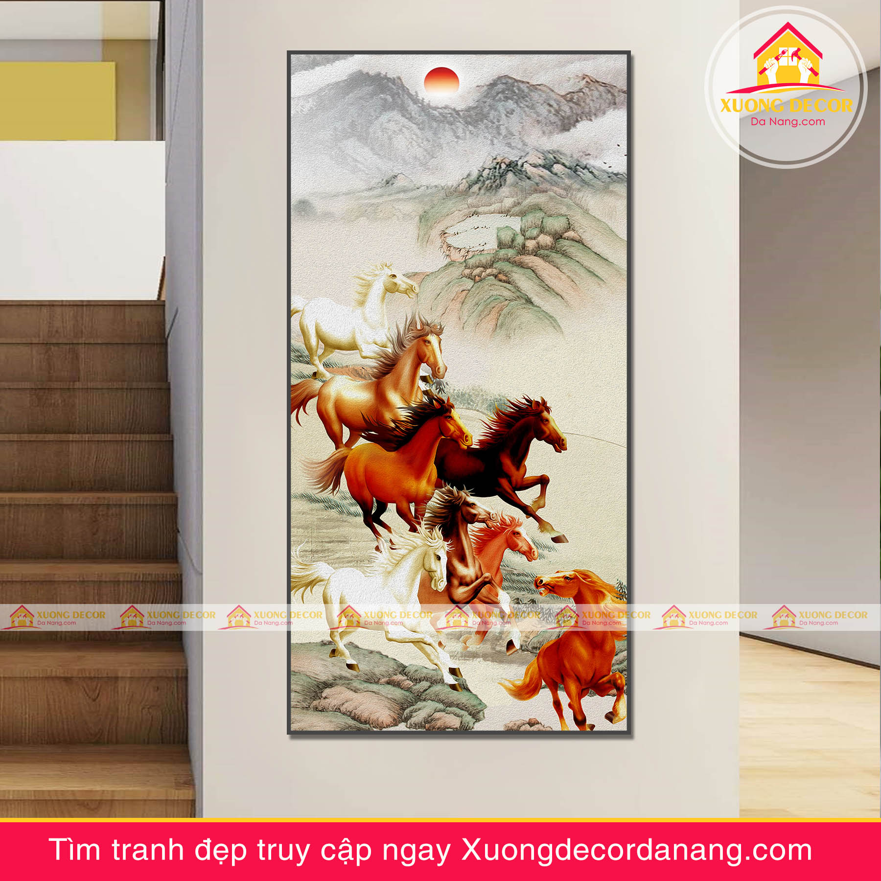 tranh treo tường mã đáo thành công, tranh độc mã tranh treo tường đà nẵng xuongdecordanang