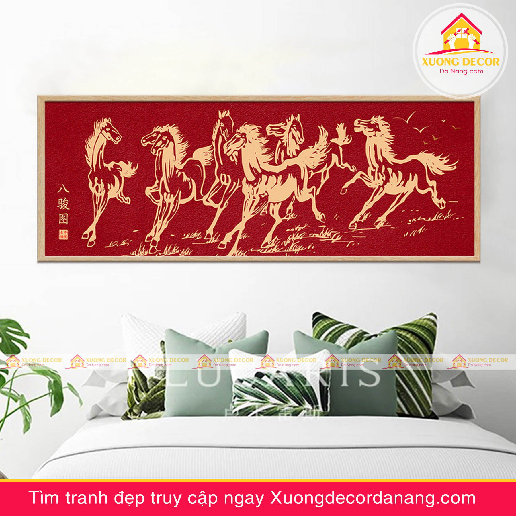 tranh treo tường mã đáo thành công, tranh độc mã tranh treo tường đà nẵng xuongdecordanang