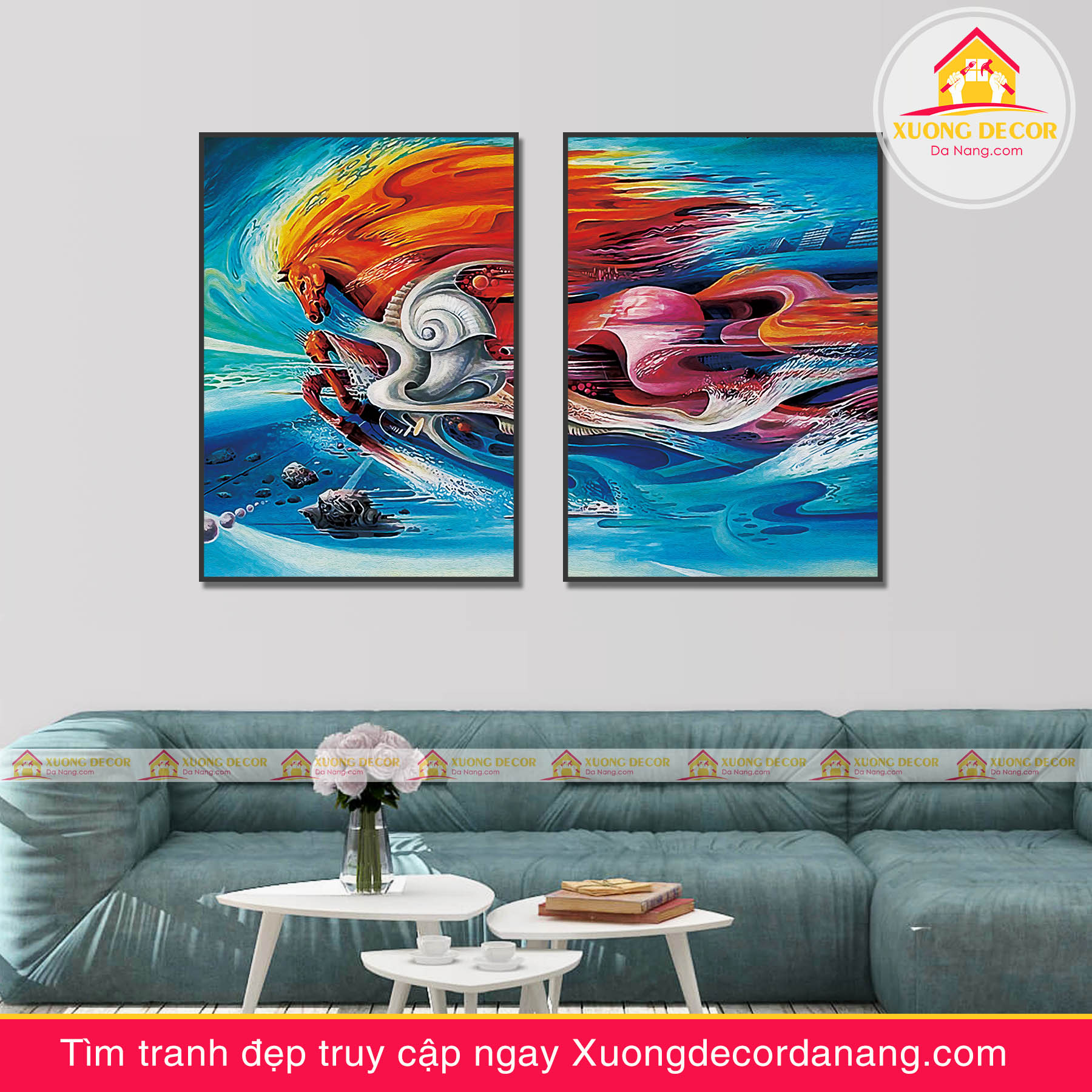 tranh treo tường mã đáo thành công, tranh độc mã tranh treo tường đà nẵng xuongdecordanang
