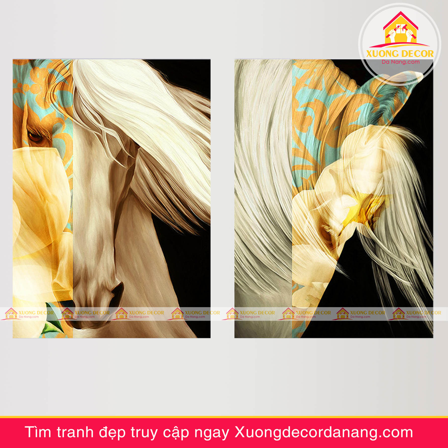 tranh treo tường mã đáo thành công, tranh độc mã tranh treo tường đà nẵng xuongdecordanang