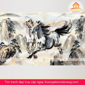 tranh treo tường mã đáo thành công, tranh độc mã tranh treo tường đà nẵng xuongdecordanang
