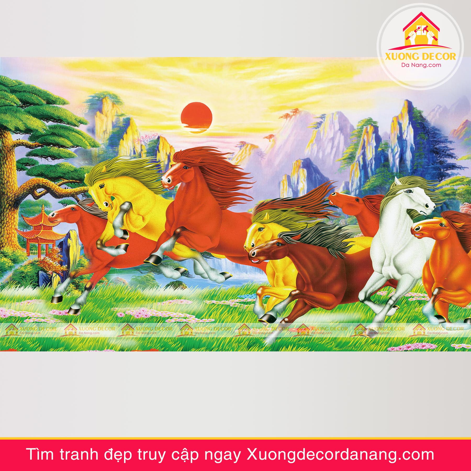 tranh treo tường mã đáo thành công, tranh độc mã tranh treo tường đà nẵng xuongdecordanang