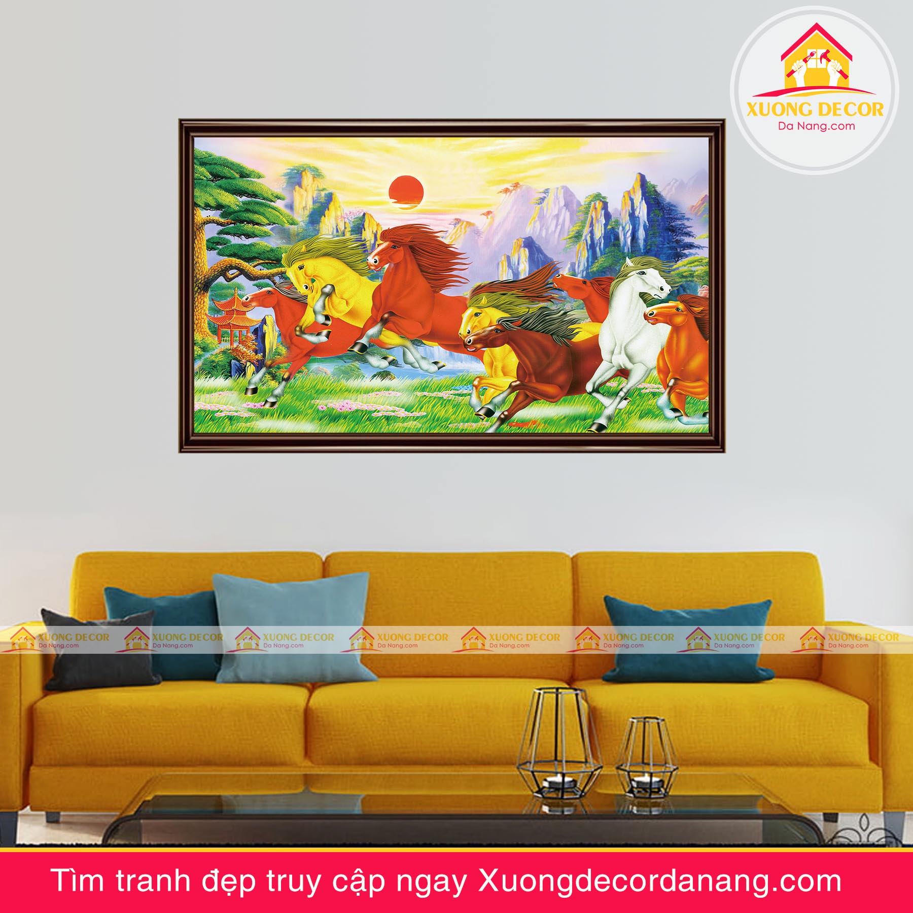 tranh treo tường mã đáo thành công, tranh độc mã tranh treo tường đà nẵng xuongdecordanang