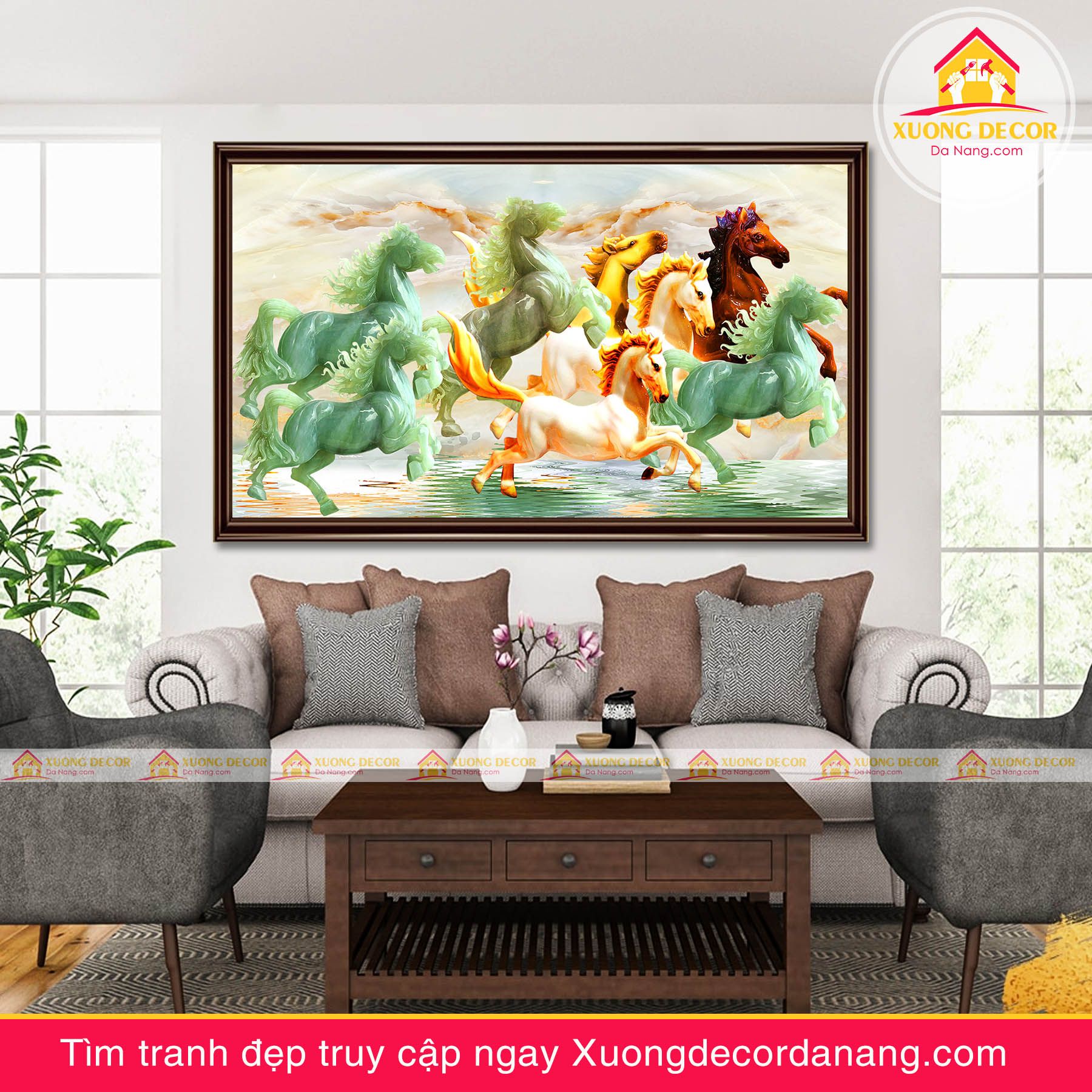 tranh treo tường mã đáo thành công, tranh độc mã tranh treo tường đà nẵng xuongdecordanang