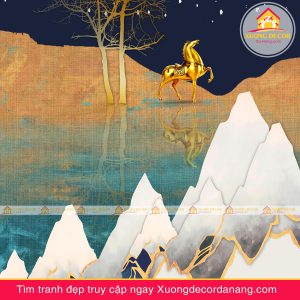 Tranh canvas nghệ thuật,tranh treo tường mã đáo thành công, tranh độc mã tranh treo tường đà nẵng xuongdecordanang