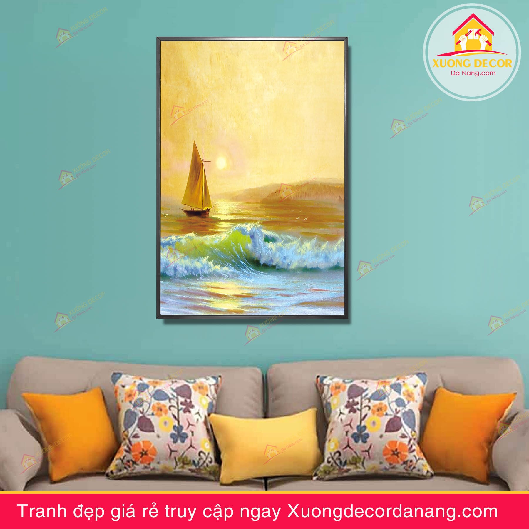 tranh-canvas-thuyen-buom-treo-tuong-phong-khach-van-phong-tai-da-nang-gia-re