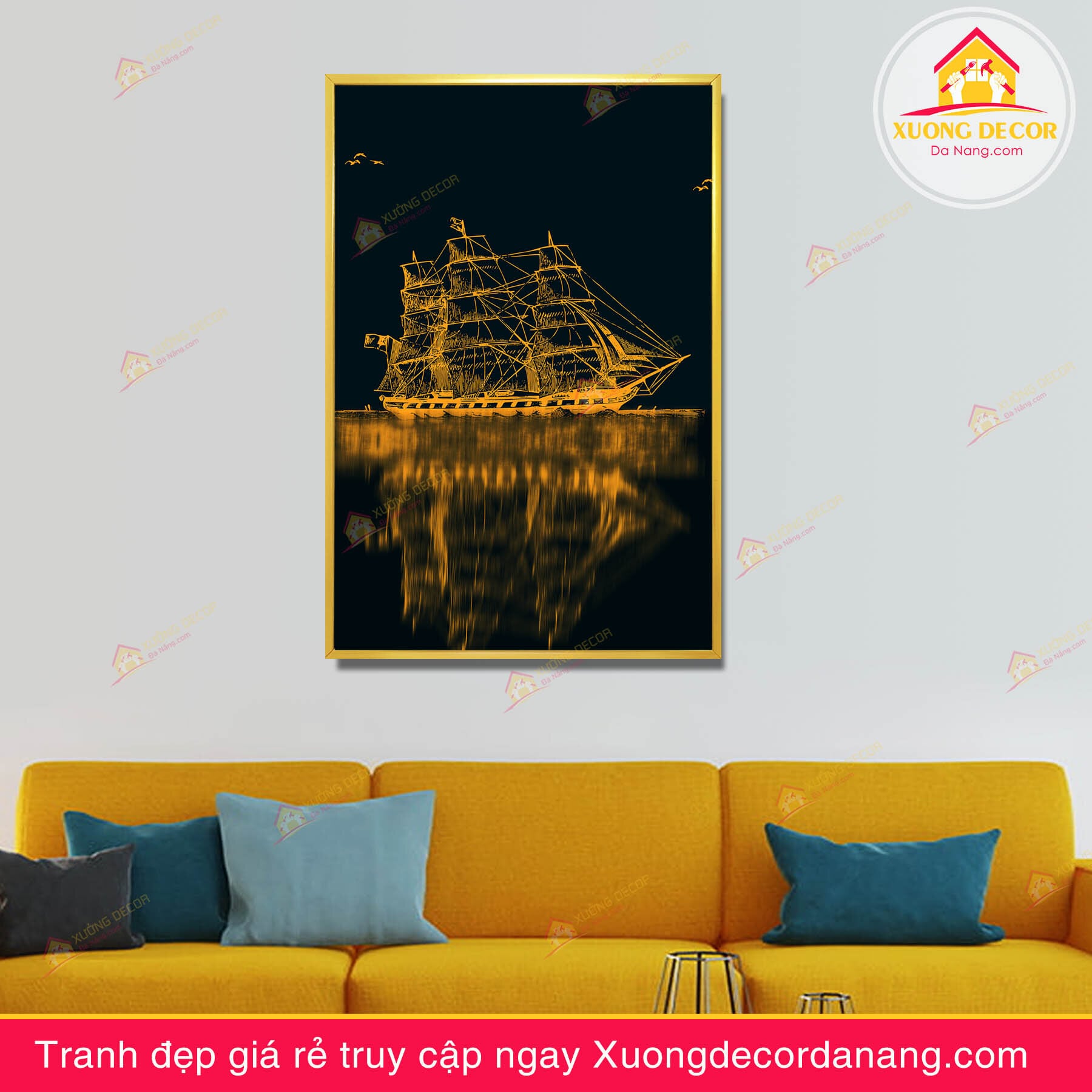 tranh-canvas-thuyen-buom-treo-tuong-phong-khach-van-phong-tai-da-nang-gia-re