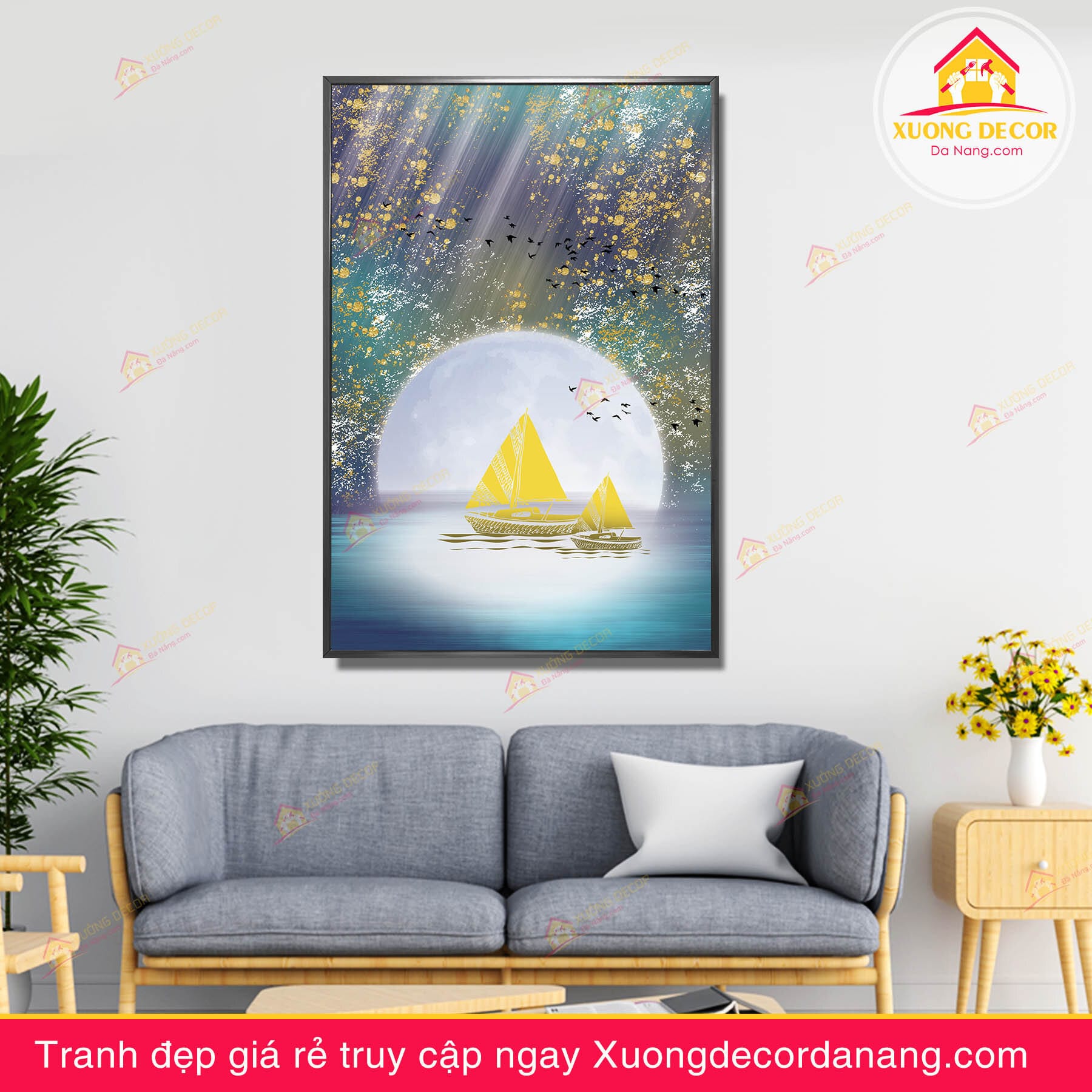 tranh-canvas-thuyen-buom-treo-tuong-phong-khach-van-phong-tai-da-nang-gia-re