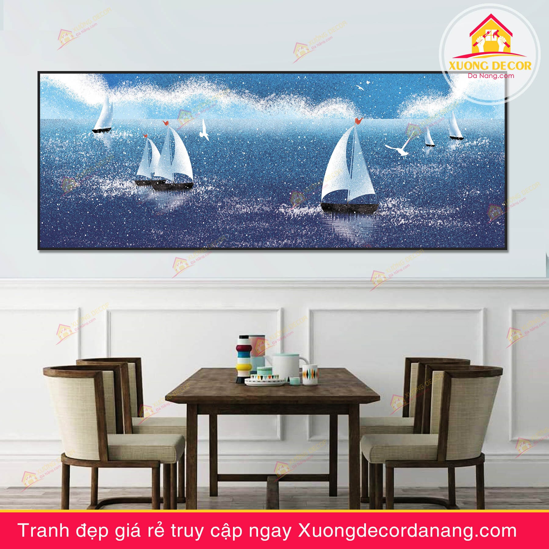 tranh-canvas-thuyen-buom-treo-tuong-phong-khach-van-phong-tai-da-nang-gia-re