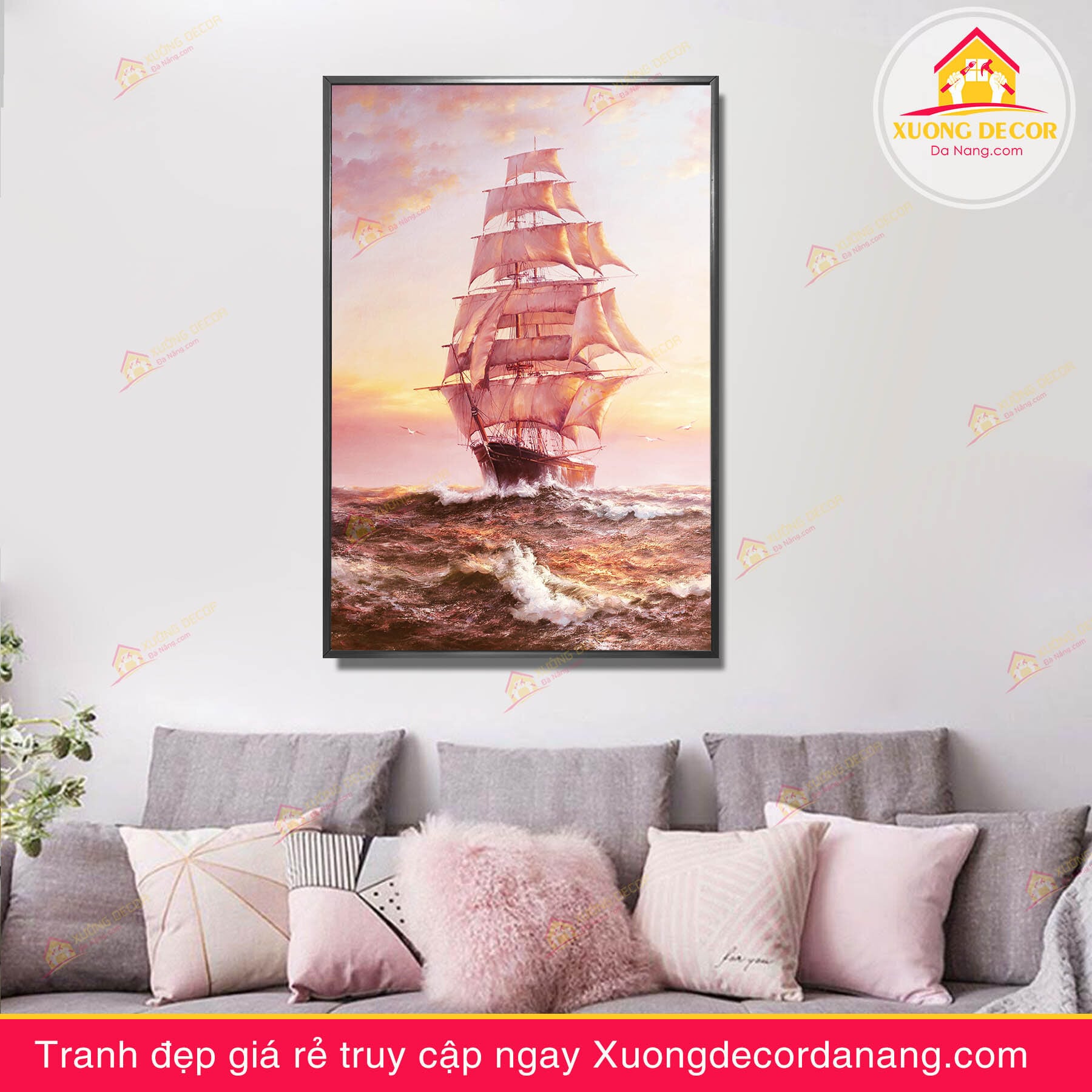 tranh-canvas-thuyen-buom-treo-tuong-phong-khach-van-phong-tai-da-nang-gia-re