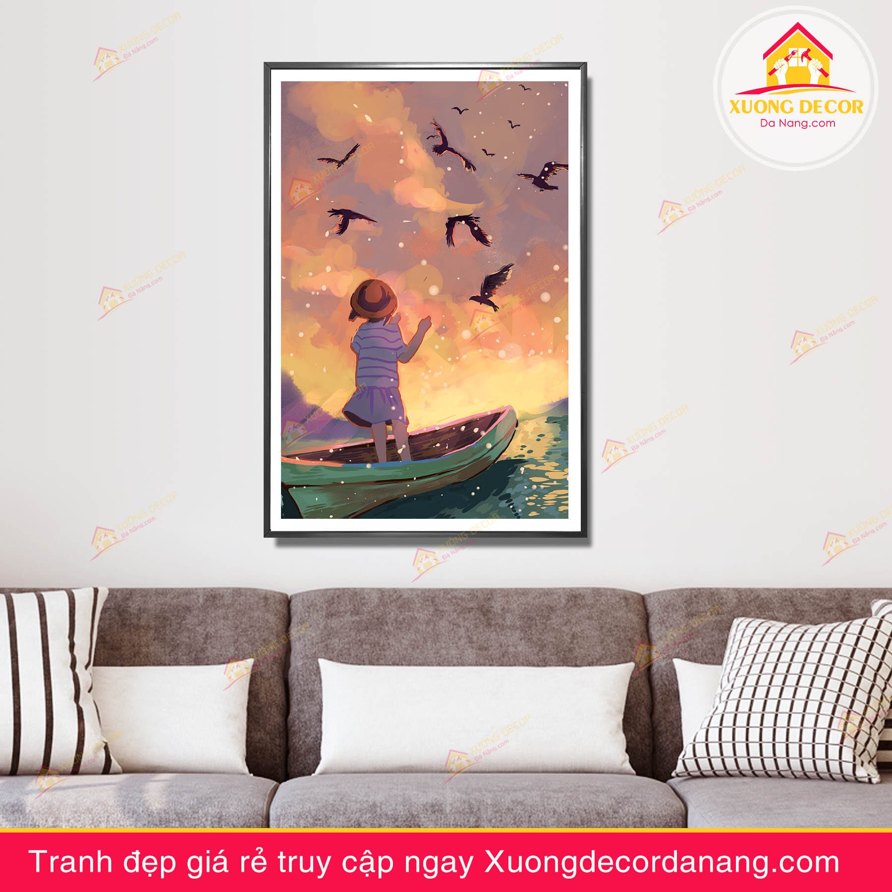 tranh-co-gai-tranh-canvas-thuyen-buom-treo-tuong-phong-khach-van-phong-tai-da-nang-gia-re