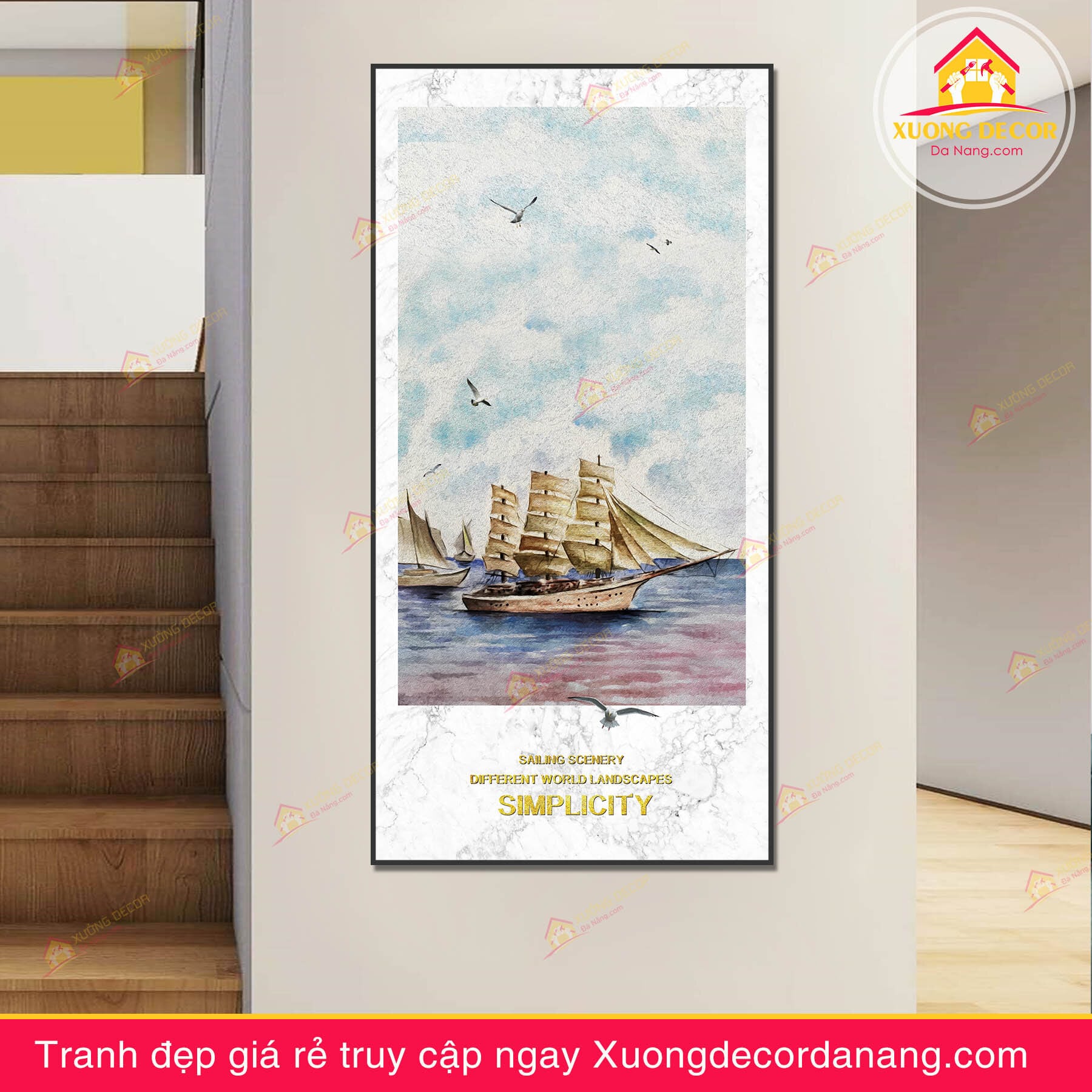 tranh-canvas-thuyen-buom-treo-tuong-phong-khach-van-phong-tai-da-nang-gia-re