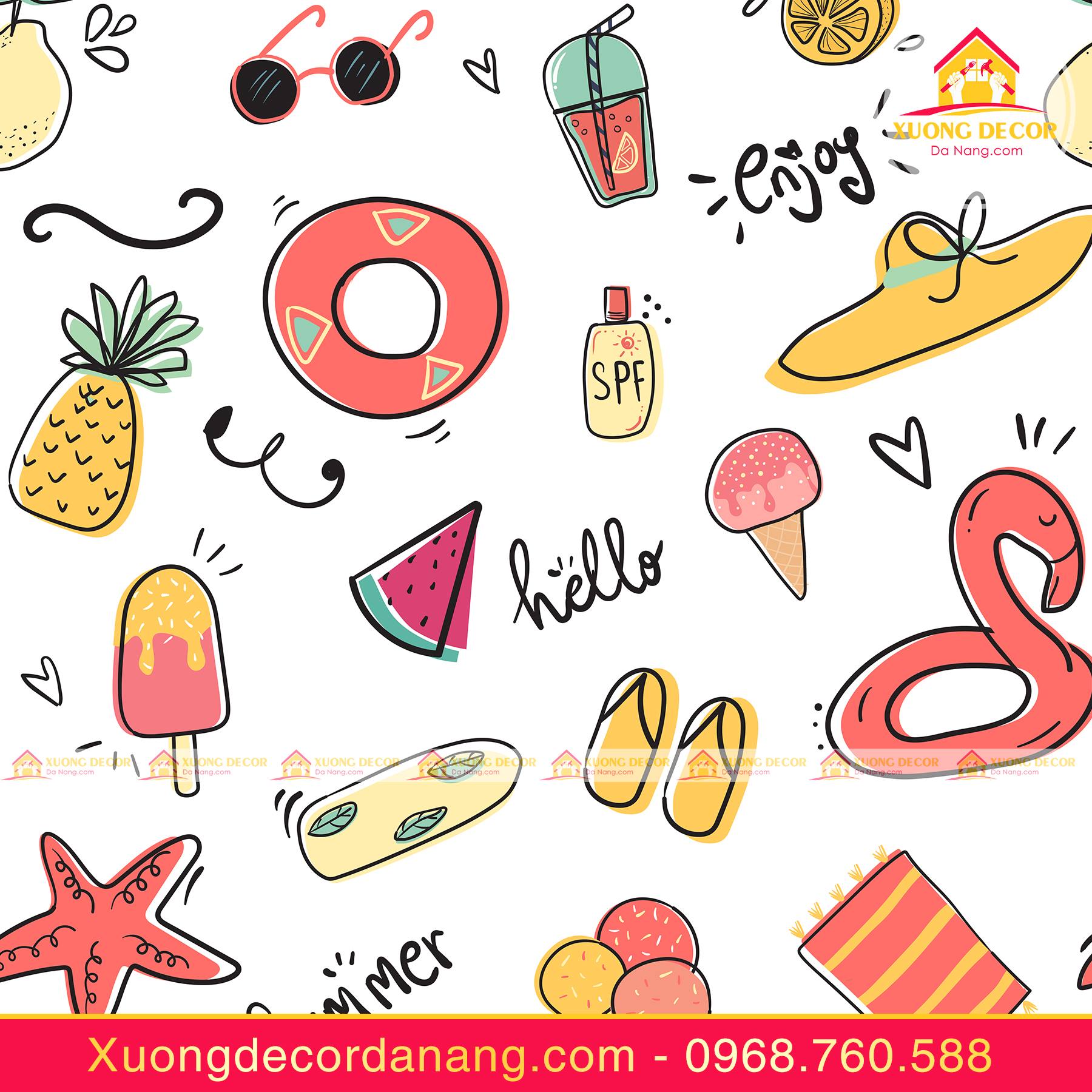 Giấy Decal dán tường xuongdecordanang