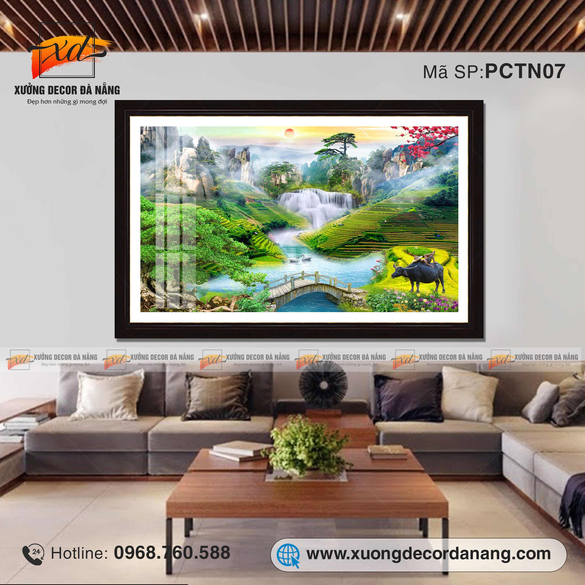 TRANH PHÒNG KHÁCH, TRANH PHONG CẢNH THÁC NƯỚC, TRANH PHONG THỦY