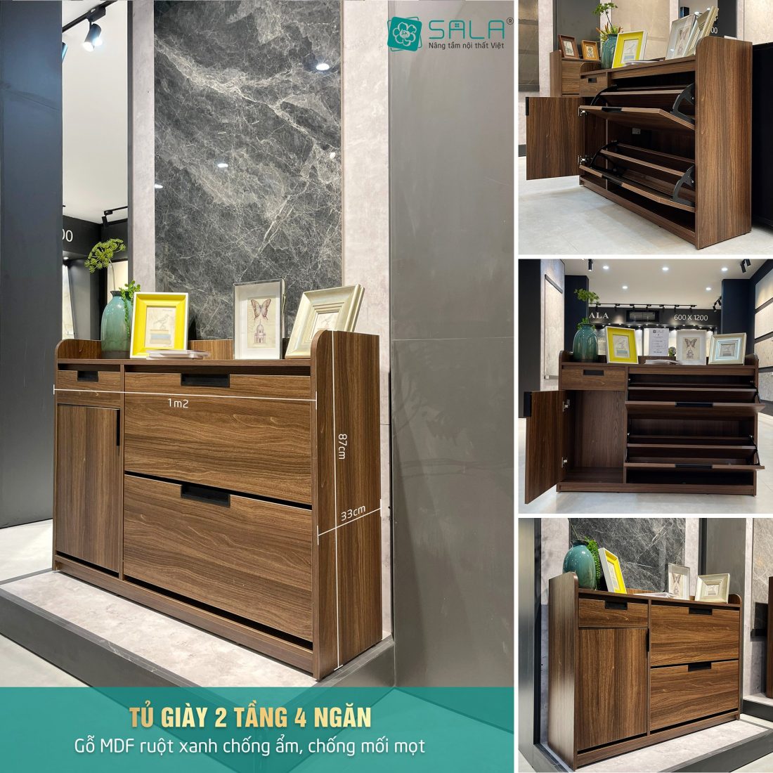 Xưởng sản xuất Tủ Giày Dép gỗ MDF tại Đà Nẵng, giá rẻ